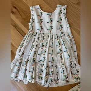 Pink Chicken Mallard Friends dress EUC size 5